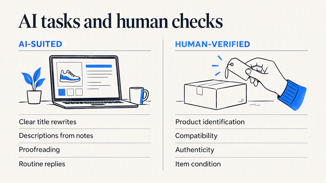 AI listing tasks compared with high-risk checks