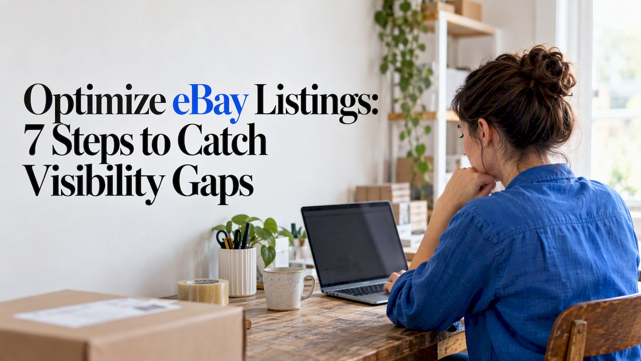 Seller reviewing an online marketplace listing