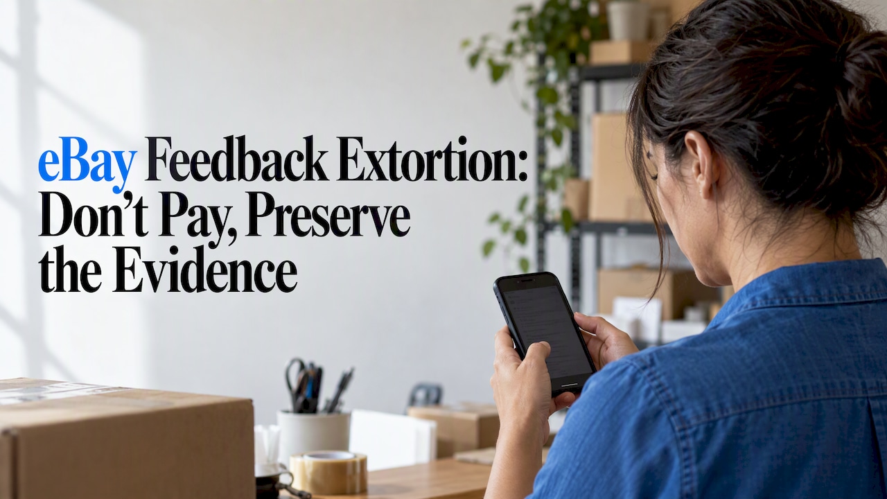 eBay Feedback Extortion: Don’t Pay, Preserve the Evidence