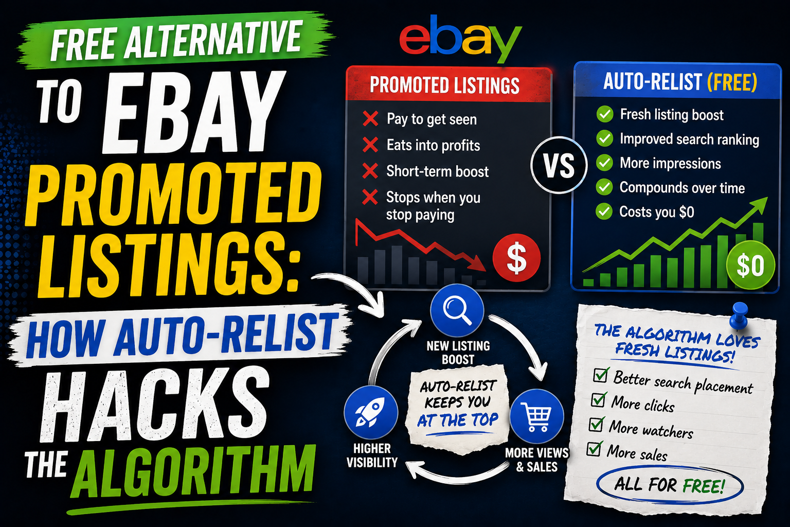 Free Alternative to eBay Promoted Listings: How Auto-Relist Hacks the Algorithm
